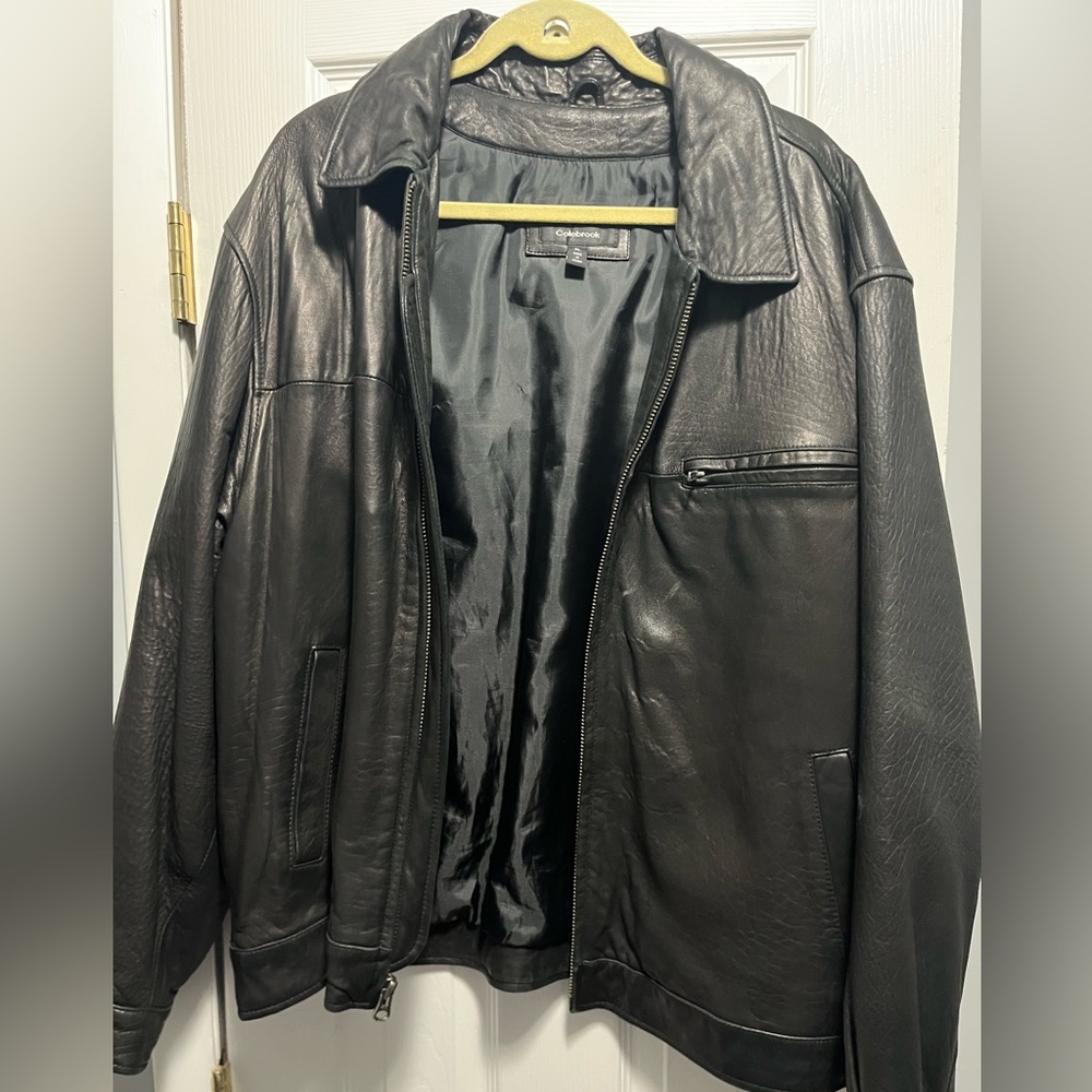 Colebrook leather jacket. Men’s XL. Color: Black